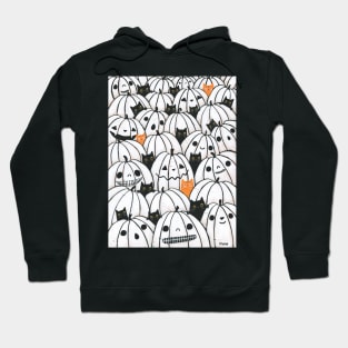 Cats in the White Pumpkin Patch Hoodie